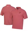 Under Armour Red Arnold Palmer Invitational T2 Green Bridge Stripe Polo In Red