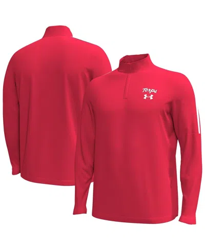 Under Armour Men's Red Maryland Terrapins Playoff Performance Quarter-zip Jacket