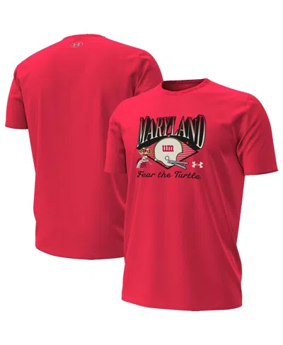 Under Armour Men's Red Maryland Terrapins Vintage Collection T-shirt