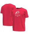 Under Armour Men's Red Utah Utes Stack Stretch Performance T-shirt In Red