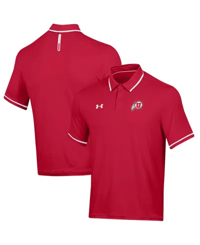 Under Armour Men's Utah Utes T2 Tipped Performance Polo In Red