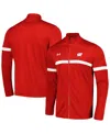 Under Armour Men's Red Wisconsin Badgers 2023 Assist Warm Up Full-zip Jacket In Red