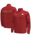 Under Armour Men's Red Wisconsin Badgers Command Full-zip Jacket In Red