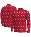 Under Armour Men's Red Wisconsin Badgers Gameday Armourfuse Half-zip Jacket In Red