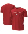 Under Armour Men's Red Wisconsin Badgers Overlay Performance T-shirt In Red
