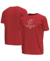 Under Armour Men's Red Wisconsin Badgers Stack Stretch Performance T-shirt In Red
