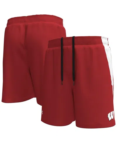 Under Armour Men's Red Wisconsin Badgers Tech Vent Performance Shorts