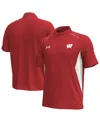 Under Armour Red Wisconsin Badgers Title Performance Polo In Red