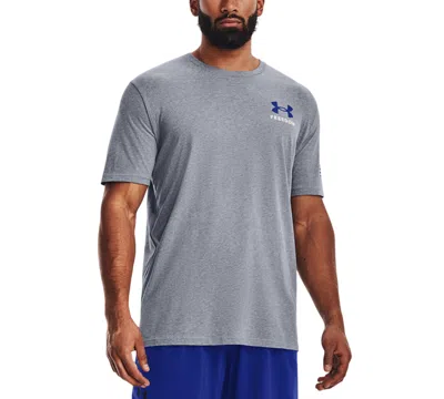 Under Armour Men's Relaxed Fit Freedom Logo Short Sleeve T-shirt In 036 Steel