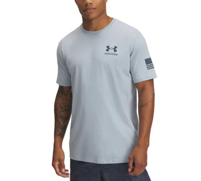 Under Armour Men's Relaxed Fit Freedom Logo Short Sleeve T-shirt In 465 Harbor