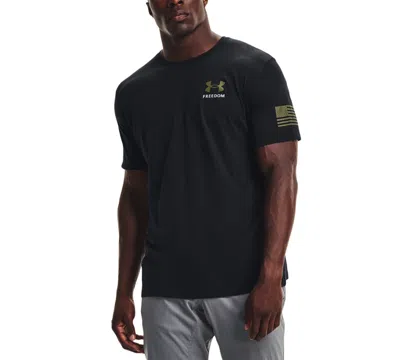 Under Armour Men's Relaxed Fit Freedom Logo Short Sleeve T-shirt In Black,marine Od Green,steel