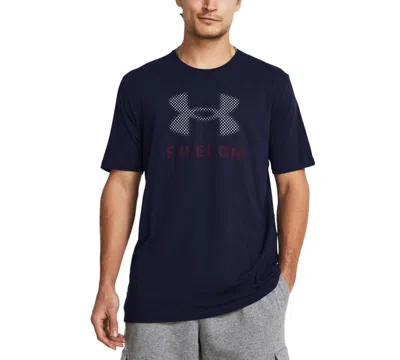 Under Armour Men's Relaxed Fit Freedom Logo Short Sleeve T-shirt In Midnight Navy,red