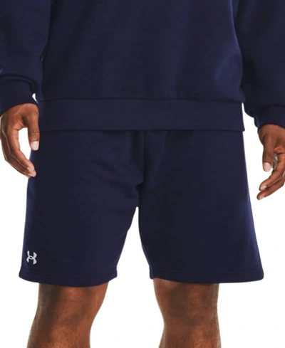 Under Armour Men's Rival Fleece 10" Drawstring Shorts In Navy