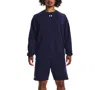 Under Armour Men's Rival Fleece Crewneck Sweatshirt In Navy,wht