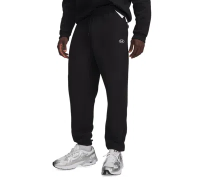 Under Armour Men's Rival Fleece Gym Pants In Ultimate Black,white