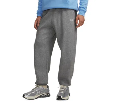 Under Armour Men's Rival Fleece Joggers In Castlerock Light Heather,white