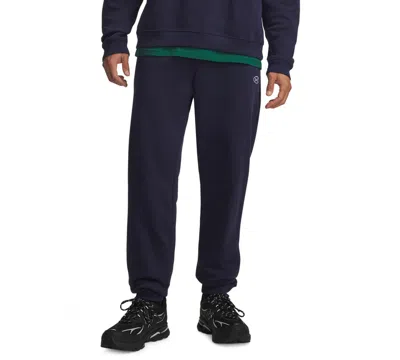Under Armour Men's Rival Fleece Joggers In Midnight Navy,white