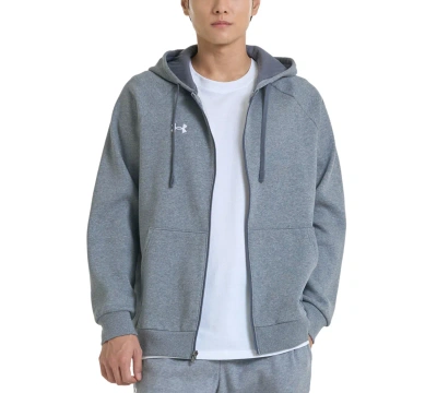 Under Armour Men's Rival Full-zip Fleece Hoodie In Castlerock Heather