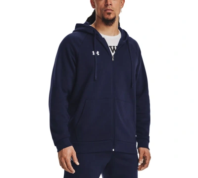 Under Armour Men's Rival Full-zip Fleece Hoodie In Navy