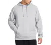 Under Armour Men's Rival Logo Embroidered Fleece Hoodie In Mod Gry,wht