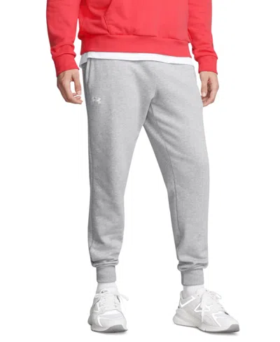Under Armour Men's Rival Tapered-fit Fleece Joggers In Mod Gray/white