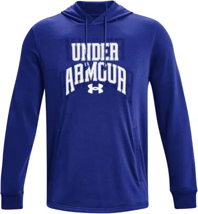 Under Armour Men's Rival Terry Graphic Hood Long Sleeve Sweatshirt In Blue
