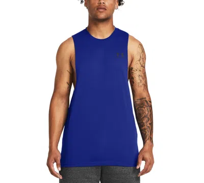 Under Armour Men's Sportstyle Left Chest Cut-off T-shirt In Royal,blue