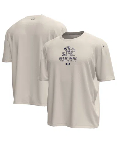 Under Armour Men's Stone Notre Dame Fighting Irish Gameday Motion Heavyweight T-shirt In Gray