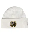 Under Armour Men's Stone Notre Dame Fighting Irish Sideline Halftime Shallow Cuffed Knit Hat In White