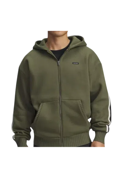 Under Armour Man Sweatshirt Military Green Size L Cotton, Polyester