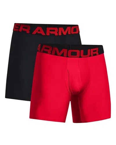 Under Armour Men's Tech Boxerjock - Pack Of Two In Red