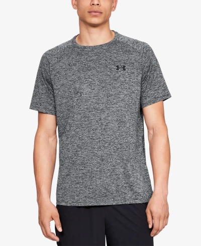 Under Armour Men's Tech Short Sleeve In Black Heather,black