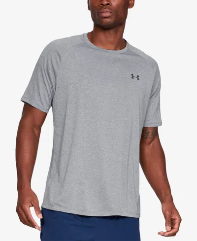 Under Armour Mens  Tech 2.0 Short Sleeve T-shirt In Steel Light Heather/black