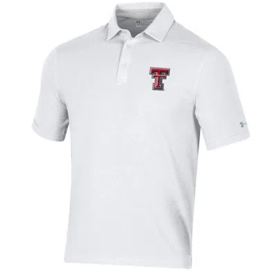 Under Armour Men's Texas Tech Throwback Charged Cotton Polo In White