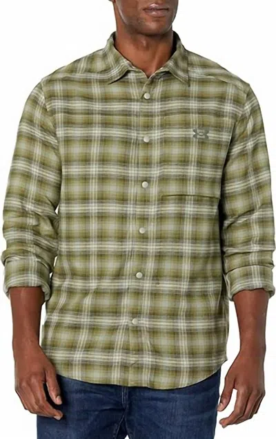 Under Armour Men's Tradesman Flex Flannel Long Sleeve Shirt In Grove Green/colorado Sage In Multi