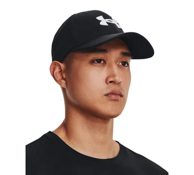 Under Armour Men's Ua Blitzing Baseball Hat In Black,white