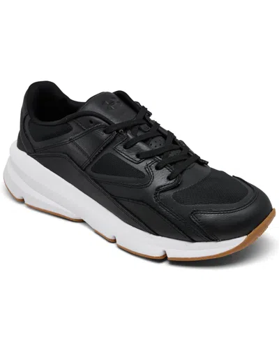 Under Armour Men's Ua Forge 96 Leather Low Casual Sneakers From Finish Line In Black