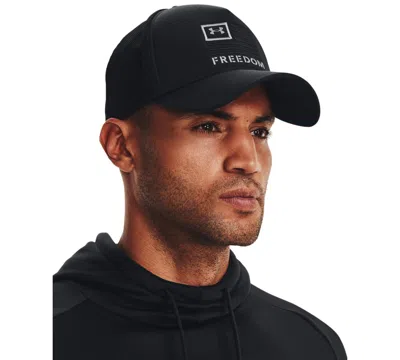 Under Armour Men's Ua Freedom Trucker Cap In Black,black,steel