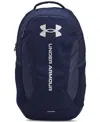 Under Armour Men's Ua Hustle 6.0 Solid-color Backpack In Midnight Navy,midnight Navy,metallic