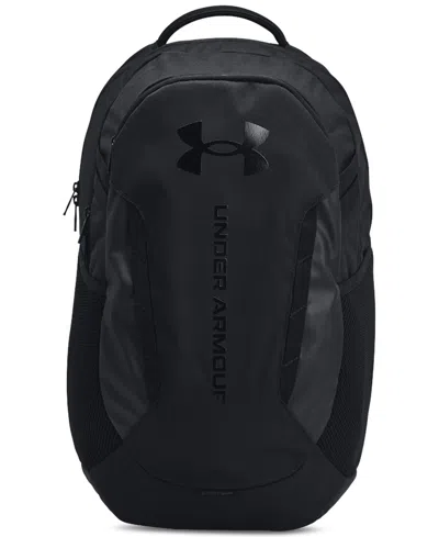 Under Armour Men's Ua Hustle 6.0 Solid-color Backpack In Castlerock Full Heather,black