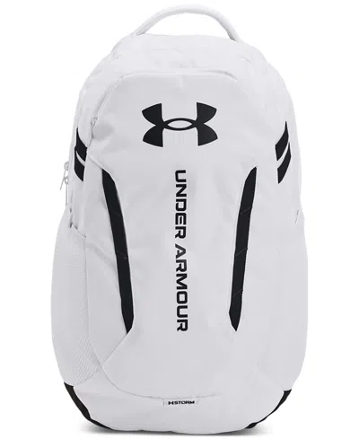 Under Armour Men's Ua Hustle 6.0 Solid-color Backpack In White,black