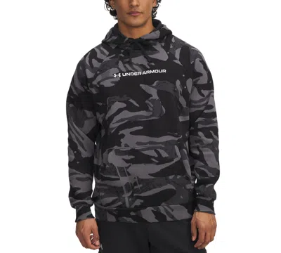 Under Armour Men's Ua Rival Fleece Printed Hoodie In Black