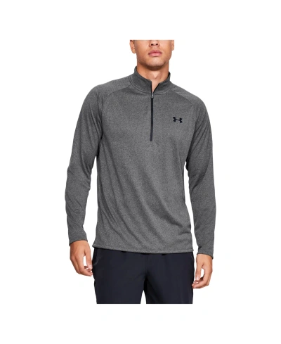 Under Armour Men's Ua Tech Half-zip Pullover In Carbon Heather,black