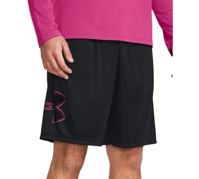 Under Armour Men's Ua Tech Logo 10" Shorts In Black,astro Pink