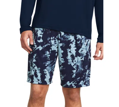 Under Armour Men's Ua Tech Loose-fit Camouflage 10" Performance Shorts In Midnight,black