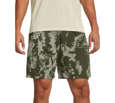 Under Armour Men's Ua Tech Loose-fit Camouflage 10" Performance Shorts In Od Green,black