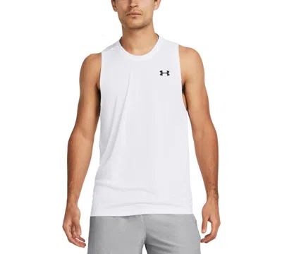 Under Armour Men's Ua Tech Performance Tank In White,blk