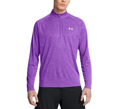 Under Armour Men's Ua Tech Space-dyed 1/2-zip Performance Sweatshirt In 525 Lavish