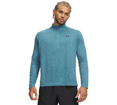 Under Armour Men's Ua Tech Space-dyed 1/2-zip Performance Sweatshirt In Blue