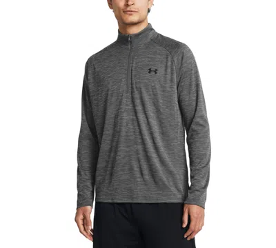 Under Armour Men's Ua Tech Space-dyed 1/2-zip Performance Sweatshirt In Gray